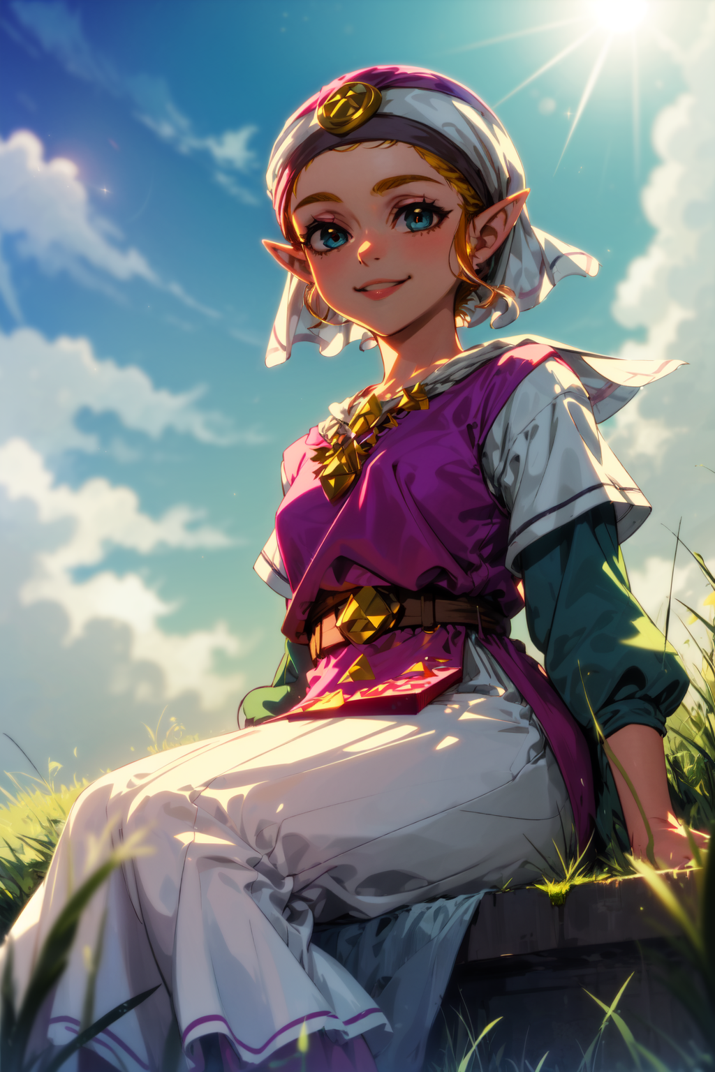 00358-1878576760-masterpiece,best quality,1girl,princess zelda,nintendo,the legend of zelda,oot,young zelda,smile,sitting,grass,sky,sunlight,_lor.png